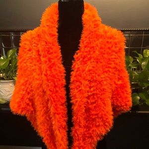 Crocheted “fun-fur” Shawl